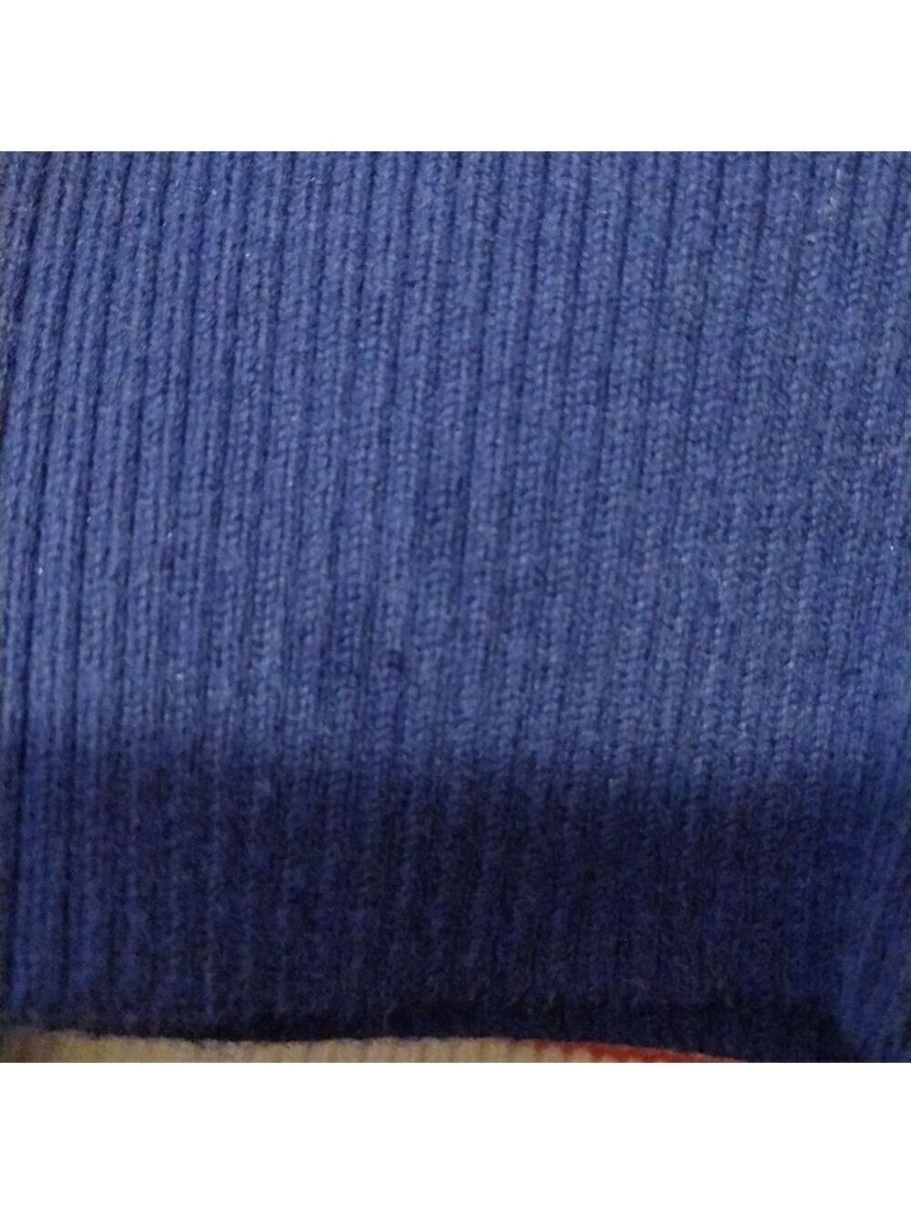 Scotch & Soda Red White Blue Striped Mock Neck Long Sleeve Ribbed Knit Top - Picture 12 of 12